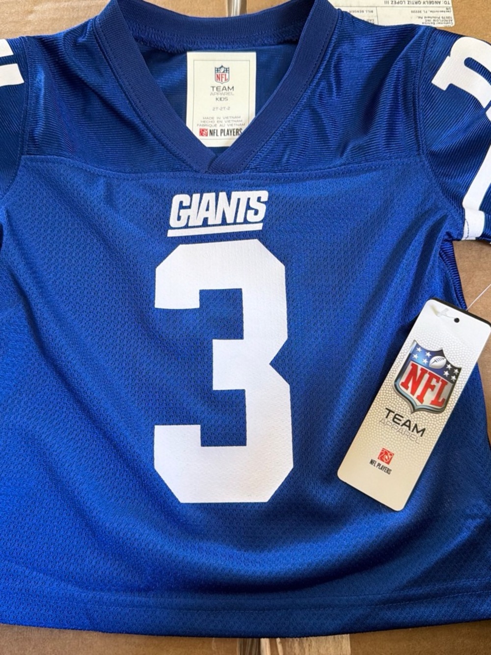 NFL Royal Blue Kids Team Jersey with White Lettering